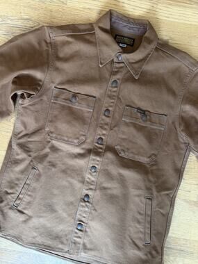 IRON HEART Duck Canvas CPO ‘Untucked’ IHSH-189-BRN 17OZ - Medium